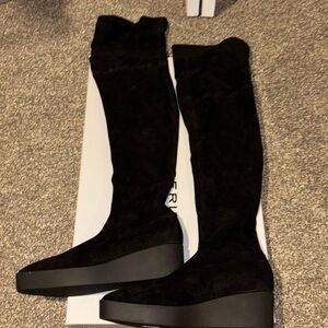 Brand New Size 7.5 Women’s Black Clergerie Thigh High Boots